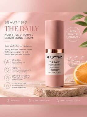 NEW/Sealed BeautyBio The Daily Acid Free Vitamin C Brightening Serum-Travel Size